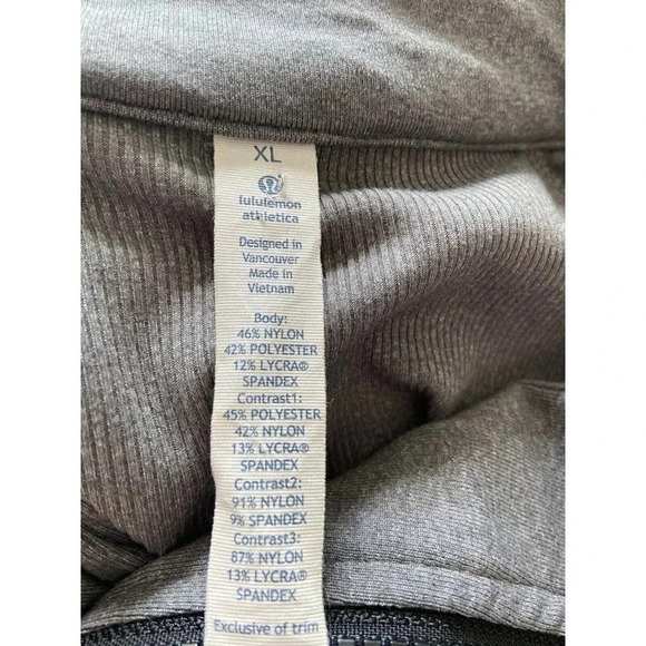 Lululemon Full Zip Sweatshirt Gray Black Extra Large XL - Picture 4 of 4
